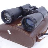 A pair of Meopta 12c60 field binoculars, in original leather case