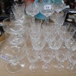 A collection of cut-glassware