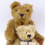 An Australian hand stitched toy teddy bear, and another (2)