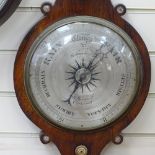 A 19th century mahogany-cased mercury wheel barometer/thermometer by D Fagioli & Sons of Clerkenwell