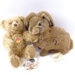 A Vintage Steiff Classic teddy bear, and a Steiff bunny rabbit, both boxed (2)