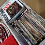 A box of 45rpm records