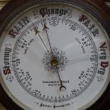 A Vintage oak-cased wheel aneroid barometer, by Chadburn Brothers of Sheffield, height 88cm