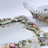 A 19th century German Von Schierholz porcelain 2-handled fruit bowl, and a Continental porcelain