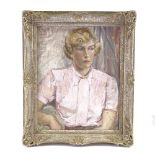 Mid-20th century oil on canvas, portrait of a woman, unsigned, 20" x 16", framed