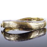 ROBERTO COIN - an Italian designer 2-tone 18ct gold and diamond Elefantino Collection hinged