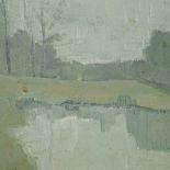 J Tanton, oil on board, February Sussex, 7.5" x 9", framed Good condition