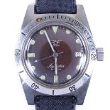 JEANRICHARD - a stainless steel Aquastar automatic wristwatch, ref. 1701, circa 1960s, black dial