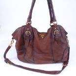 PRADA - butter soft leather handbag Good but used condition, stitching is loose at one end of