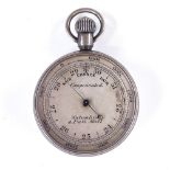 A miniature Victorian silver-cased pocket barometer, by Watson Bros of Pall Mall, diameter 4cm,