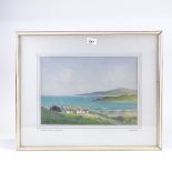 G W Morrison, pair of watercolours, coastal views, County Donegal Ireland, signed, 10" x 14", framed