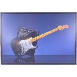 Phillip Ritchie (American), photo print on canvas, Fender electric guitar and amp, 25" x 36",