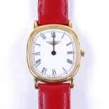 LONGINES - a lady's gold plated stainless steel Les Grandes Classiques quartz wristwatch, ref. 7423,