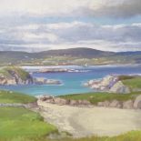 Sean Nichol, oil on board, Aranmore from Gloughglass County Donegal, signed, 16" x 19", framed