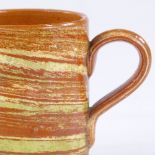 A 19th century Agateware terracotta coffee can or child's mug, height 6.5cm, (BBC Antiques Road