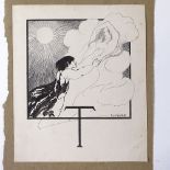 Sidney Herbert Sime (1867 - 1941), original pen and ink artwork, circa 1900, signed, sheet size 7" x