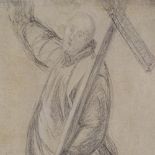 Giovanni Biliverti (1585 - 1644), pencil drawing, study of Saint Bernard of Clairvaux, circa 1620,