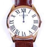 LINKS OF LONDON - a rose gold plated stainless steel quartz wristwatch, ref. 6020.1181, white dial