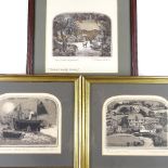 Graham Clarke, 3 small etchings, Thomas Hardy Annual, beach boats, and Tom's, all signed in