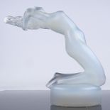 LALIQUE - Crysis opalescent glass naked figure, engraved signature, height 14cm Perfect condition