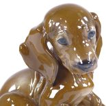 Rosenthal porcelain puppy, signed T Kamer, height 14cm Perfect condition