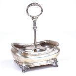 A Victorian silver-mounted cruet stand, by Charles Thomas Fox & George Fox, hallmarks London 1844,