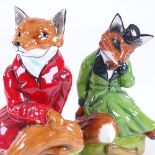 A pair of Royale Stratford China, hunting fox figures, height 17cm Perfect condition
