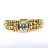 A modern 18ct gold 0.27ct solitaire diamond ring, by Artco, setting height 5.3mm, size M, 3.6g