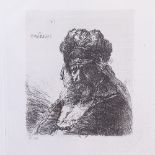 After Rembrandt, group of 19th century prints