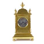 A 19th century French gilt-bronze 8-day mantel clock, by Leroy & Fils of Paris, steel dial with