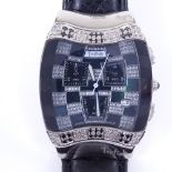 ROMANSON - a stainless steel Trofish quartz chronograph wristwatch, ref. SN3118HM, chequerboard