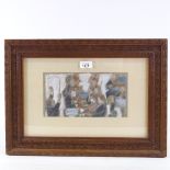 Lillian Freiman (Canadian 1908 - 1986), coloured pastels, orchestra, signed, 5.5" x 10", framed