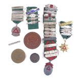 A group of collectables, including a St Leonards-on-Sea die stamp, Hastings and St Leonards Healer