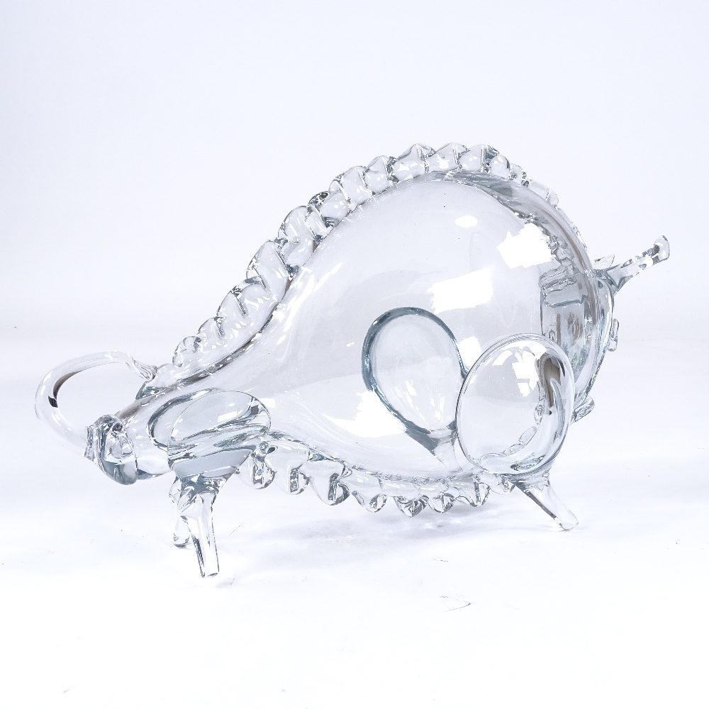 Andrea Tagliapietra (born 1955), Murano clear glass bull sculpture, made for OMG (Original Murano - Image 3 of 3