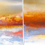 Mark Maxwell, pair of oils on aluminium, Spartan I and First Light I, signed verso with date 2007,