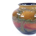 Moorcroft Eventide pattern small jardiniere, circa 1925, height 6.5cm, overall diameter 8cm