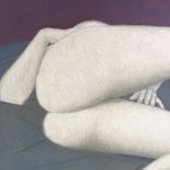Alex Berdal (French born 1945), oil on canvas, reclining nude, 32" x 25", framed Good condition