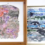 Andre Marchand, 2 original lithographs, the sea, circa 1966, both signed in pencil, sheet size 18" x