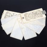 A 19th century ivory aide memoire, with carved and pierced covers, and nickel plate mounts, 8cm x