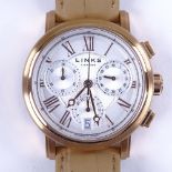 LINKS OF LONDON - a lady's rose gold plated stainless steel Richmond quartz chronograph