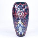 Moorcroft Pottery vase with stylised design, 1997, numbered 61/150, height 37cm Perfect condition,