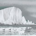 David Gentleman, colour print, Seven Sisters Sussex, signed in pencil, artist's proof, image 16" x