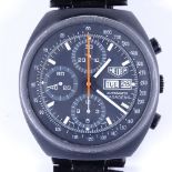 HEUER - a Vintage anodised stainless steel Pasadena automatic chronograph wristwatch, ref. 750-