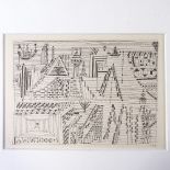 Paul Klee, lithograph, abstract, 1946, image 5.5" x 7.5", mounted