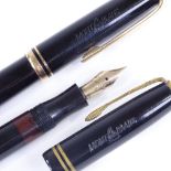 2 Vintage Mont Blanc fountain pens with gold nibs