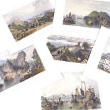 A collection of 35 hand coloured steel engravings after Thomas Allom, and others including views