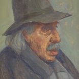 Leo Klin (1887 - 1967), oil on board, portrait of F C Mears, the inventor of parachute mechanism and