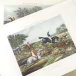 J Harris after H Alken, set of 4 colour steeplechase prints, image 10.5" x 15", unframed Very good