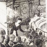 Viola Paterson (1899 - 1981), etching, interval at the theatre, signed in pencil, plate 6" x 4",
