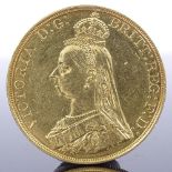 A Queen Victoria 1887 gold £5 coin, 39.7g